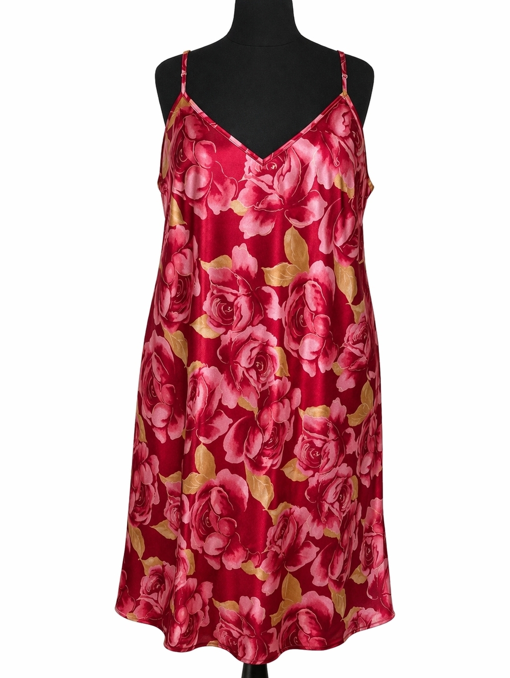 Cacique Lane Bryant Pink Satin Floral Slip Nightgown – Size 22/24 (Plus Size) - Picture 2 of 10
